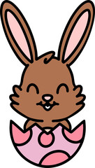 cute easter rabbit cartoon