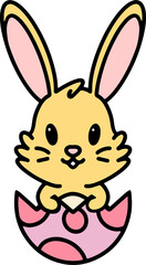 cute easter rabbit cartoon