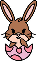 cute easter rabbit cartoon
