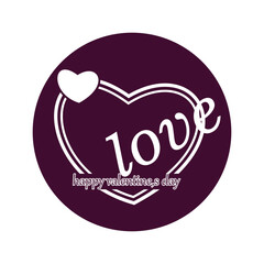 Valentine logo design simple concept Premium Vector