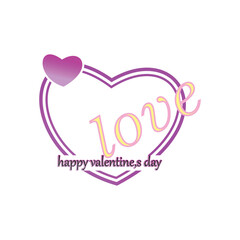 Valentine logo design simple concept Premium Vector