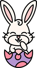Obraz premium cute kawaii easter bunny