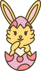 cute kawaii easter bunny