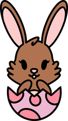Obraz premium cute kawaii easter bunny