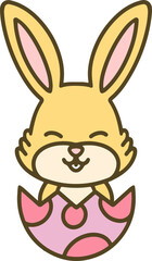 Obraz premium cute kawaii easter bunny