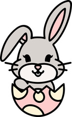 easter rabbit and egg