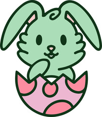 cute kawaii easter bunny
