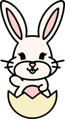 cute kawaii easter bunny