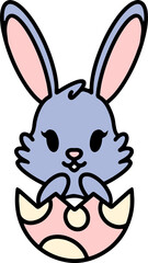 Obraz premium cute kawaii easter bunny