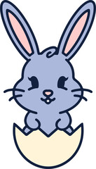 Fototapeta na wymiar cute kawaii easter bunny