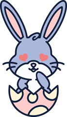cute kawaii easter bunny