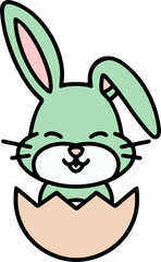 easter rabbit and egg