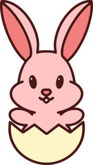 easter rabbit and egg