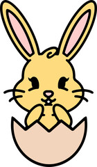 Fototapeta premium cute bunny in easter egg