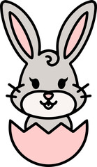 easter rabbit and egg