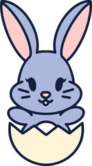 easter rabbit and egg