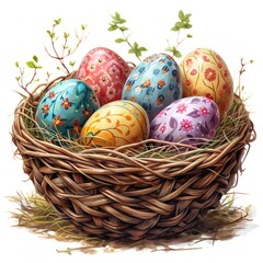 Easter Eggs Basket Clipart, Easter WaterColor, Animal Clipart, Easter Basket Clipart, Easter Clipart, Clipart Bundle