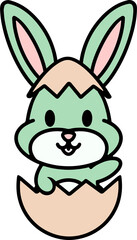 Obraz premium easter rabbit cartoon
