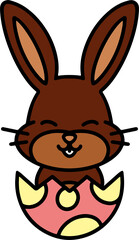 easter rabbit and egg