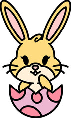 easter rabbit and egg