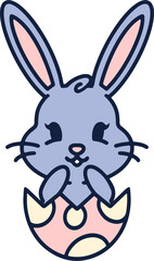 Obraz premium easter bunny in an easter egg shell