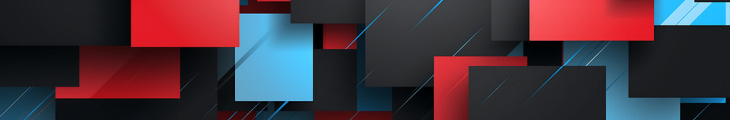 background - tech style with Red, blue and black colors, abstract, flat design, minimalistic, illustration.