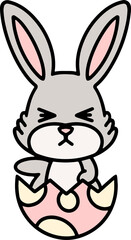 easter rabbit in eggshell