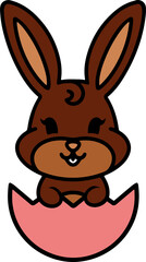 Obraz premium easter rabbit in eggshell
