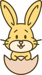Obraz premium easter rabbit in eggshell