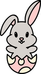 easter rabbit and egg