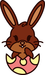 easter rabbit and egg