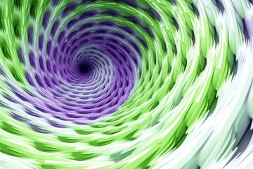 Green and Purple Swirl in Image. Generative AI.
