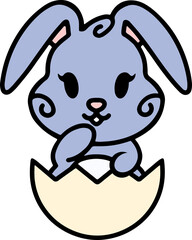 easter rabbit and egg