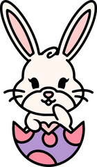 easter rabbit and egg