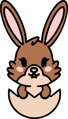 easter rabbit and egg