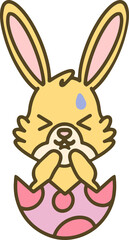 easter bunny simple cartoon