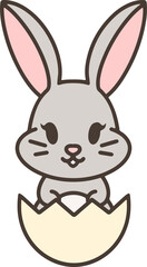 Fototapeta premium easter bunny simple cartoon