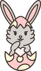 easter bunny simple cartoon