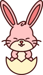 easter bunny simple cartoon