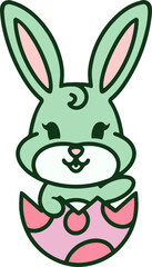 Obraz premium easter bunny simple cartoon