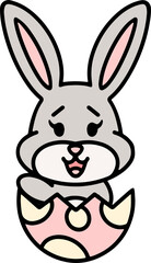 easter bunny simple cartoon
