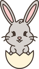 easter bunny simple cartoon