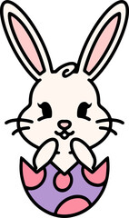 easter bunny simple cartoon