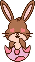 easter bunny simple cartoon