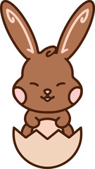 easter bunny simple cartoon