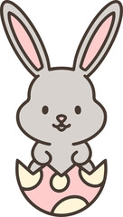 easter bunny simple cartoon