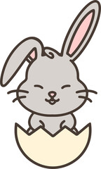 easter bunny simple cartoon