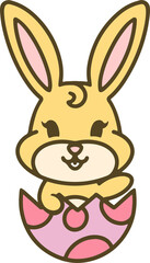 easter bunny simple cartoon