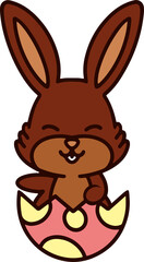 easter rabbit and egg