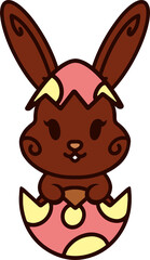easter bunny simple cartoon
